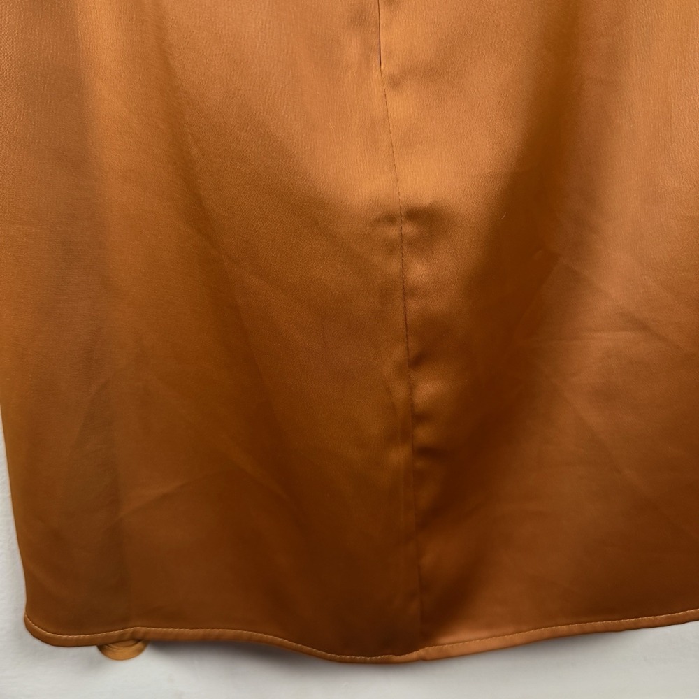 Urban Outfitters Cowl neck Brown slip tank dress Med Adjustable Cocktail Short - Picture 14 of 15